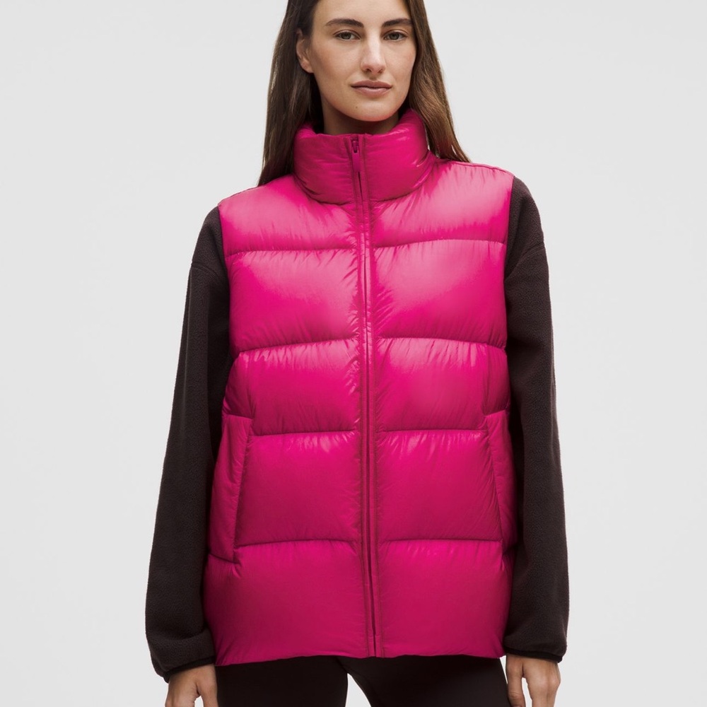 Lululemon Featherweight Down Vest, Calypso Pink, Size Small
